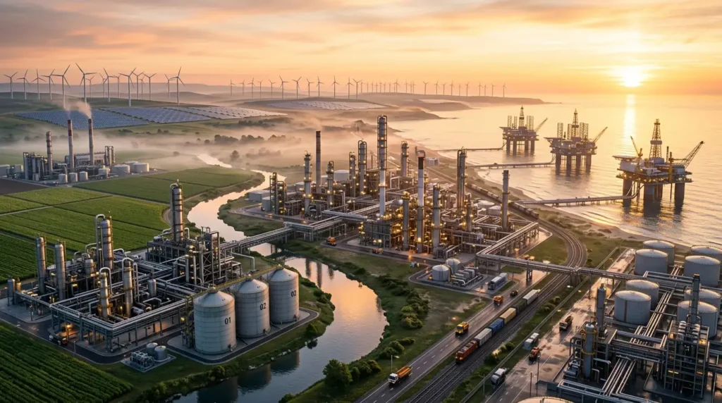Engineering team managing fast industrial project execution and decision making
